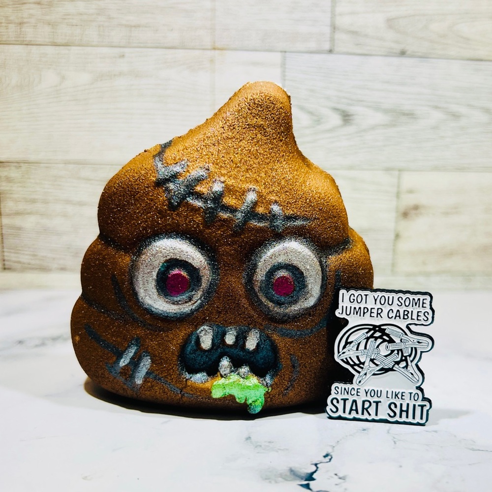 Fighter Poop Bath Bomb with keepsake Enamel Pin